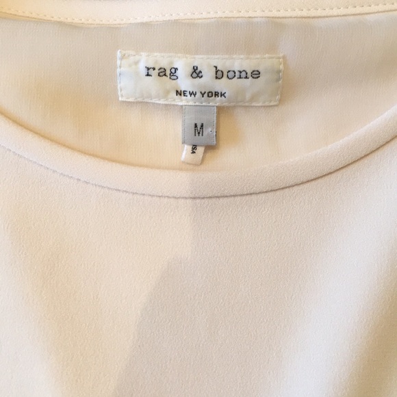 Rag & Bone Harper split back top cream size M - Picture 7 of 8